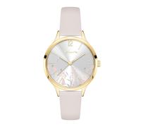 Quarzuhr TAMARIS "Leather Flower", sand, Armbanduhren, Damen, Quarzuhr, Armbanduhr, Damenuhr, Lederarmband, analog, Glassteine (43661118-0) sand