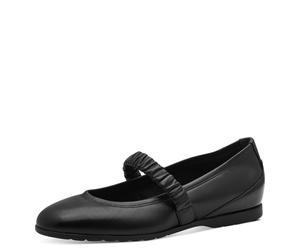 Tamaris Ballerina Gummizug für Damen, schwarz, Größe 41 EU