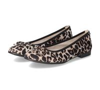 Ballerina TAMARIS, Damen, Gr. 37, leodruck, Textil, Schuhe Ballerina, Schlupfschuh, Frühlingsschuh, Businessschuh im Animal Look (63687026-37) leodruck