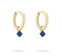 Tamaris Blue Gold 925er Silber Ohrschmuck, erhältlich in gold mit blauen Zirkoniasteinen I Damen Schmuck