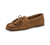 Tamaris Damen Moccassin flach Leder, braun, 41 EU