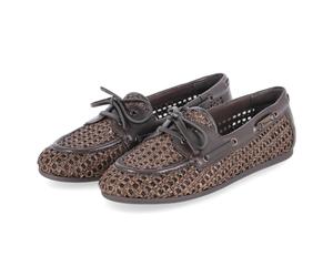 Tamaris Bootsschuhe - Gr. 38 - Braun - Textil & Synthetik