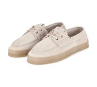 Tamaris Bootsschuhe - Gr. 41 - Beige - Rauleder