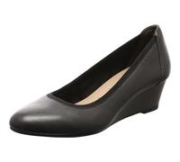 Tamaris Borage Keil Pumps Wedges in schwarz aus Glattleder mit Keilabsatz und Fußbett. schwarz Gr. 42