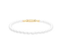Tamaris Bracelet - Elegantes Armband aus poliertem Edelstahl - IP Gold - Glasperlenkette verstellbar bis 18 cm - wasserfest & hautfreundlich