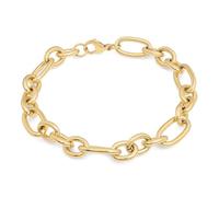 Tamaris Bracelet - Elegantes Armband aus poliertem Edelstahl - IP Gold - Gliederkette verstellbar bis 21 cm - wasserfest & hautfreundlich