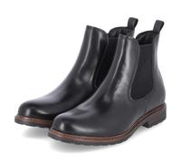 Tamaris Damen Chelsea Boots, Frauen Stiefeletten,Schlupfstiefel,flach,Boots,Stiefel,Bootee,Booties,halbstiefel,Black Leather,36 EU