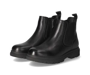 Tamaris Chelsea Boots - Gr. 39 - Schwarz - Leder & Textil