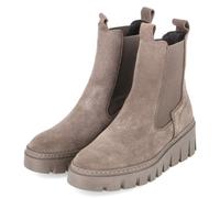 Tamaris Chelsea Boots - Gr. 42 - Taupe - Leder & Textil