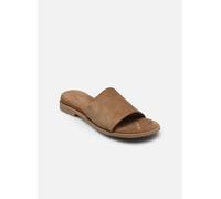 Pantolette TAMARIS, Herren, Gr. 37, braun, Leder, aufgeraut, unifarben, Basic, Schuhe Pantolette, Sommerschuh, Schlüpfschuh, Flat mit breiter Bandage (12168410-37) braun