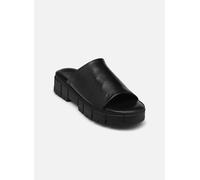 Tamaris Damen Plateau Mules Leder Blockabsatz Sommer; BLACK UNI/schwarz; 41 EU