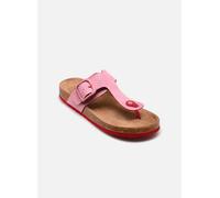 Zehentrenner TAMARIS, Damen, Gr. 37, pink, Textil, unifarben mit Farbeinsatz, Basic, Schuhe Zehentrenner, Schlupfschuh, Flats, Bequemschuh, Hausschuh mit T-Logo (86667524-37) pink