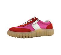 Tamaris COMFORT Damen Sneaker flach mit Chunky-Sohle Low Top, Mehrfarbig (Red/Fuchsia), 40 EU