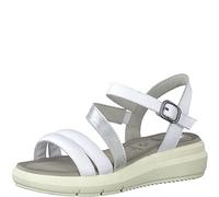 Tamaris Comfort Damen 8-8-88202-20-191 Flache Sandale, White/Silver, 40 EU