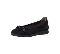 Tamaris Comfort Damen Ballerinas aus Leder Klassisch Comfort Fit, Blau (Navy), 38 EU