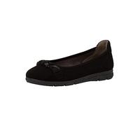 Tamaris Comfort Damen Ballerinas aus Leder Klassisch Comfort Fit, Schwarz (Black), 40 EU