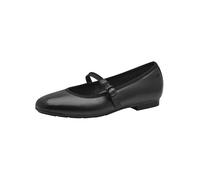 Tamaris COMFORT Damen Ballerinas aus Leder mit Klettverschluss, Schwarz (Black), 39 EU