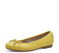 Tamaris Comfort Damen Ballerinas aus Leder mit Schleife, Gelb (Yellow), 40 EU