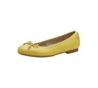 Tamaris Comfort Damen Ballerinas aus Leder mit Schleife, Gelb (Yellow), 41 EU