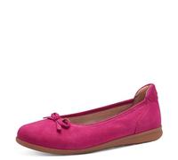 Tamaris Comfort Damen Ballerinas aus Leder mit Schleife, Rosa (Fuxia), 37 EU