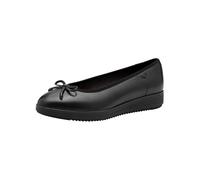 Tamaris Comfort Damen Ballerinas aus Leder mit Schleife, Schwarz (Black), 37 EU