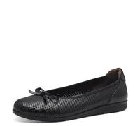 Tamaris Comfort Damen Ballerinas aus Leder mit Schleife, Schwarz (Black), 38 EU