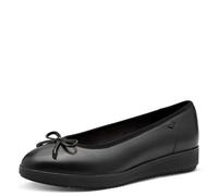 Tamaris Comfort Damen Ballerinas aus Leder mit Schleife, Schwarz (Black), 38 EU