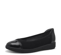 Tamaris Comfort Damen Ballerinas Runde Spitze Bequem, Schwarz (Black), 41 EU