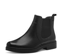 TAMARIS COMFORT Damen Chelsea Boots aus Leder Herbst, Schwarz (Black), 39 EU