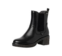 Tamaris COMFORT Damen Chelsea Boots aus Leder mit Absatz Comfort Fit, Schwarz (Black), 40 EU