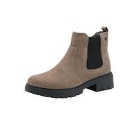 Tamaris Comfort Damen Chelsea Boots aus Leder mit Reißverschluss, Braun (Pepper Suede), 39 EU