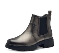 Tamaris COMFORT Damen Chelsea Boots aus Leder mit Reißverschluss, Silber (Pewter), 40 EU