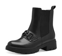 TAMARIS COMFORT Damen Chelsea Boots aus Leder Ungefüttert, Schwarz (Black), 42 EU