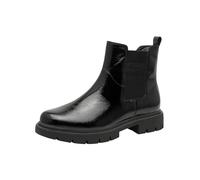 Tamaris Comfort Damen Chelsea Boots mit Reißverschluss Klassisch, Schwarz (Black Patent), 38 EU