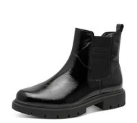 Tamaris Comfort Damen Chelsea Boots mit Reißverschluss Klassisch, Schwarz (Black Patent), 42 EU