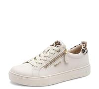 Tamaris Comfort Damen Court Sneaker mit Leder und Reißverschluss 8-83707-42, Größe:37 EU, Farbe:Beige