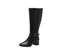 Tamaris COMFORT Damen Hohe Stiefel mit Absatz mit Reißverschluss Elegant, Schwarz (Black), 37 EU