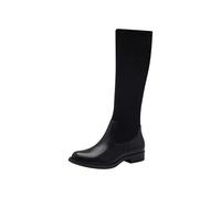 TAMARIS COMFORT Damen Hohe Stiefel ohne Absatz mit Reißverschluss Elegant, Schwarz (Black), 37 EU