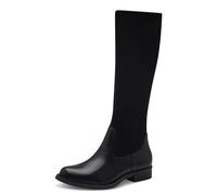 Tamaris COMFORT Damen Hohe Stiefel ohne Absatz mit Reißverschluss Elegant, Schwarz (Black), 38 EU