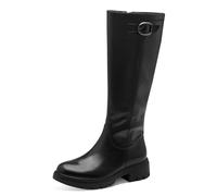 Tamaris COMFORT Damen Hohe Stiefel ohne Absatz mit Reißverschluss Elegant, Schwarz (Black), 41 EU