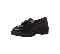 Tamaris Comfort Damen Loafer mit Plateau aus Leder Business, Schwarz (Black Nappa), 38 EU