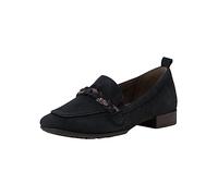 Tamaris Comfort Damen Loafer ohne Absatz aus Leder Business Slippers Comfort Fit, Blau (Navy), 36 EU