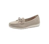 Tamaris Comfort Damen Mokassins aus Leder mit Schleife, Beige (Beige Suede), 42 EU
