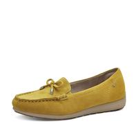 Tamaris Comfort Damen Mokassins aus Leder mit Schleife, Gelb (Yellow Suede), 40 EU