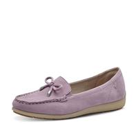 Tamaris Comfort Damen Mokassins aus Leder mit Schleife, Lila (Lilac Suede), 42 EU