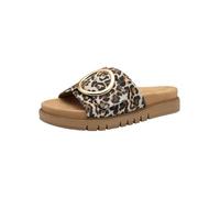 Tamaris Comfort Damen Pantoletten aus Leder Elegant, Mehrfarbig (Leopard), 37 EU