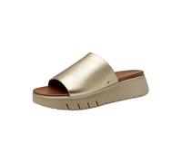 Tamaris Comfort Damen Pantoletten aus Leder Plateau, Gold (Lt Gold), 40 EU