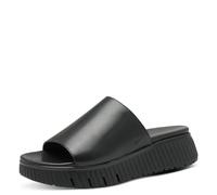 Tamaris Comfort Damen Pantoletten aus Leder Plateau, Schwarz (Black), 40 EU