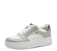 Tamaris COMFORT Damen Plateau Sneaker mit Reißverschluss Low Top, Mehrfarbig (Beige Comb), 40 EU