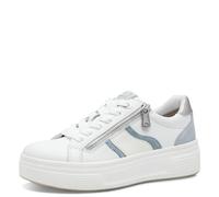 Tamaris COMFORT Damen Plateau Sneaker mit Reißverschluss Low Top, Mehrfarbig (Denim Comb), 37 EU